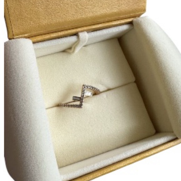 Fendi Logo Crystal Ring - Size L - Picture 2 of 3